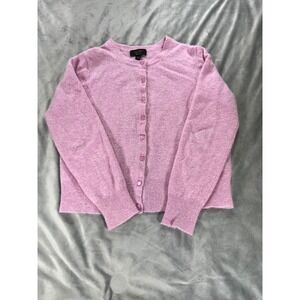SOLD Charter Club 100% Cashmere Cardigan Sweater Chantilly Valentine Pink Size L